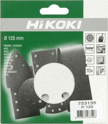 Outils - Outils divers - Disque abrasif Ø125mm K120 10 pièces blanc