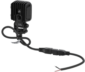 Pièces agricoles - Eclairage - Lampe de travail LED, 40W, 2650lm, carrée, 12/24V, blanc, 70,1x126,6x49,7mm prise Deutsch, faisceau large, 8LED