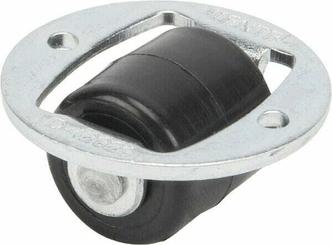 Pièces agricoles - Outils atelier - Roue fixe roulement en polyamide Ø14x14mm, Fixation de plaque: 26 Load: 15kg, Tente
