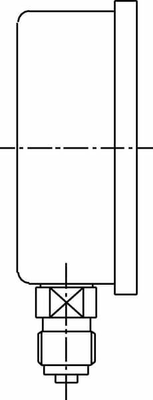 Pièces agricoles - Hydraulique - Manomètre Ø63 -1-+3bar ¼" inf.