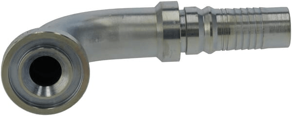 Pièces agricoles - Hydraulique - Raccord à sertir 4SH-DN20 avec flasque ø38,1 mm 90°