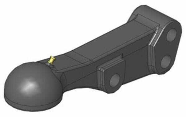 Pièces agricoles - Tracteur pièce adaptable - Oeillet d'attelage K80® Krone Titan, XL, XXL court Attelage par le bas