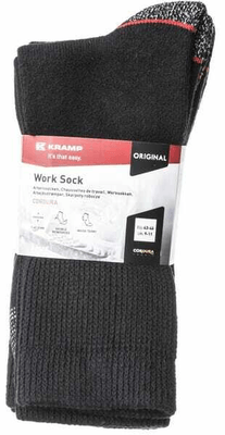 Vêtements et protections - Vêtement  - Chaussettes de travail noires 47-50,3 paires