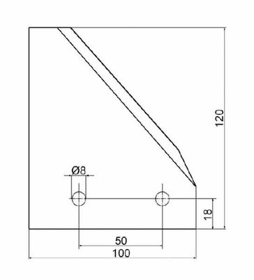Pièces agricoles - Machines - Couteau carbide Kverneland