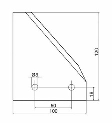 Pièces agricoles - Machines - Couteau carbide Kverneland