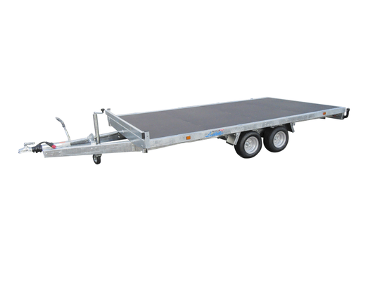Materiels - Remorque voiture - PLATEAU ROUES DESSOUS 406x215 freiné 2 essieux PTAC : 2500 kg