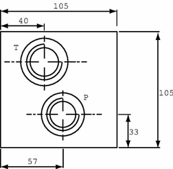 Pièces agricoles - Hydraulique - Plaque de base NG10