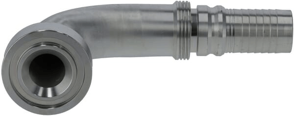 Pièces agricoles - Hydraulique - Raccord à sertir 4SH-DN25 bride Ø 47,6 mm 90°
