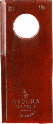 Pièces agricoles - Fenaison & élevage - Couteau de faucheuse droite 94 x 40 x 3mm alésage Ø 19mm Kramp