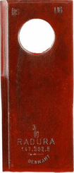 Pièces agricoles - Fenaison & élevage - Couteau de faucheuse droite 94 x 40 x 3mm alésage Ø 19mm Kramp