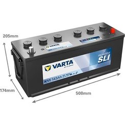 Pièces agricoles - Eclairage - Battery 12V 143Ah 900A K11 VARTA Promotive SLI