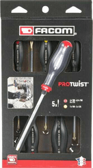 Outils - Outils divers - Jeu de 5 tournevis