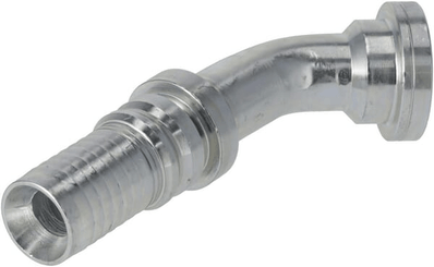 Pièces agricoles - Hydraulique - Raccord à sertir 4SH-DN25 avec flasque ø41,3 mm 45°