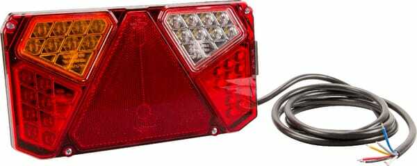 Pièces agricoles - Eclairage - Feu arrière LED rectangle gauche 12-24V, 242x134x36.5mm, Kramp
