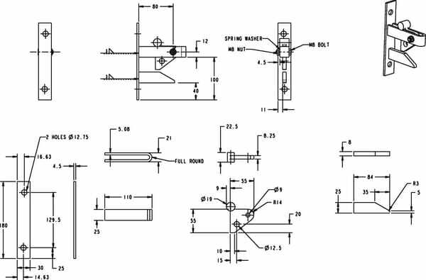 Pièces agricoles - Fasteners - Verrou autobloquant