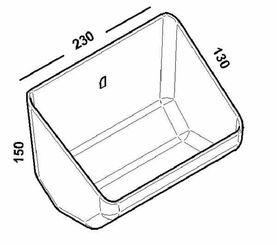 Pièces agricoles - Cloture,Jardin & Sylviculture - Auge à porcelets à fixer 0,9L