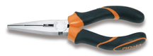Pince à becs plats longs striés BETA taille 200 branches gainées confort bi-matières