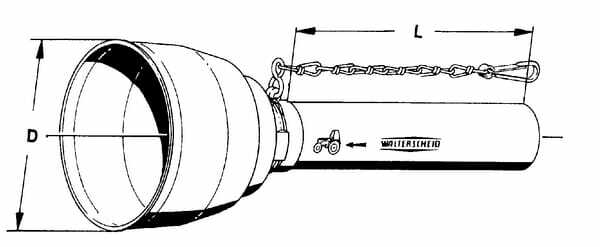 Pièces agricoles - Transmission - Protection de transmission moitié extérieure - grand angle SC15, L : 1000mm Walterscheid