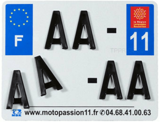Pièces Quad & Motos - Outillage - Plaques d'immatriculation aluminium PPI pré-percées - SIV 210x130 département 95 - 10 pièces