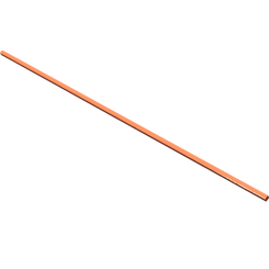 Pièces agricoles - Pièce divers - tube carré f. herse 3453mm -peint-