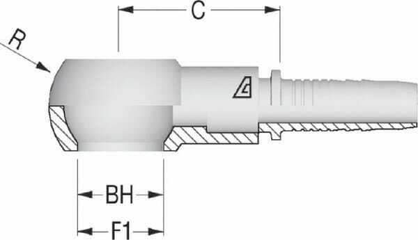 Pièces agricoles - Hydraulique - Raccord sertir banjo DN10-M16