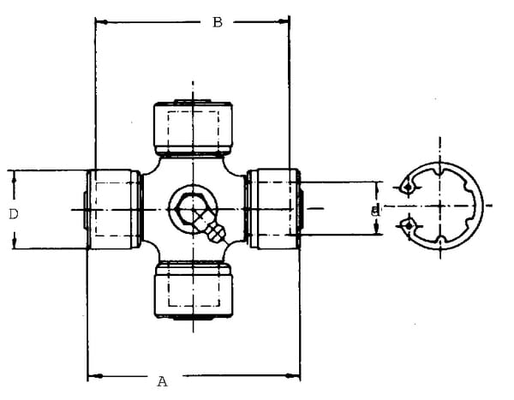 Pièces agricoles - Transmission - Croisillon Ø 26x69,7 mm, Elbe
