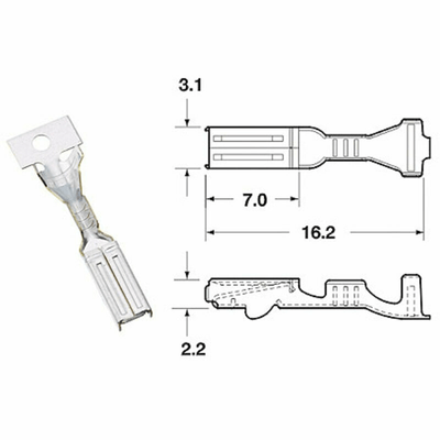 Pièces Quad & Motos - Outillage - Cosse femelle série 090 FRKW BIHR Ø0,5mm²/0,85mm²
