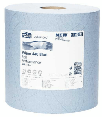 Chimie - Chimie divers - Essuie-tout, rouleau bleu, 37cm x 255m, 3 plis, extérieur Ø390mm, gaufré, Tork