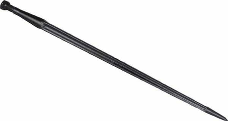 Pièces agricoles - Fenaison & élevage - Dent de chargeur, droite, section en étoile 36x815mm, extrémité pointue avec écrou M22x1,5mm, noir