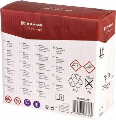 Pièces agricoles - Eclairage - Batterie 12V 20Ah Kramp
