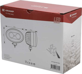 Pièces agricoles - Eclairage - Lampe de sécurité LED, bleue, 10 W, 250 lm, ovale, 10-80 V, Spot, 2 LED, Kramp