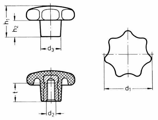 Pièces agricoles - Fasteners - Poignee M8 x 40mm