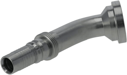 Pièces agricoles - Hydraulique - Raccord à sertir 4SH-DN20 avec flasque ø44,5 mm 45°