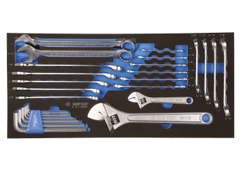 Outils - Outils divers - 26 PC. COMBINATION WRENCH SET FOR TROLLEY (EVA FOAM)