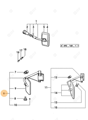 Pièces agricoles - Cabine et structure - RETROVISEUR DROIT