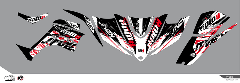 Pièces Quad & Motos - Equipement véhicule - Kit déco KUTVEK Rotor noir Kymco Maxxer 450