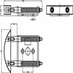 Pièces agricoles - Fasteners - Butoir de porte à ressort