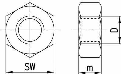 Pièces agricoles - Pièce pneumatique - Contre-écrou de tige de piston