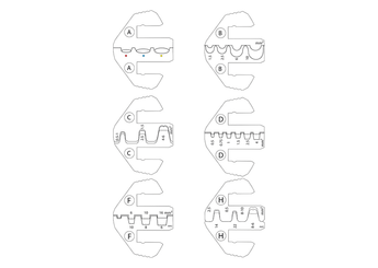 Outils - Outils divers - Coffret pince à sertir - 6 matrices interchangeables - 7pcs