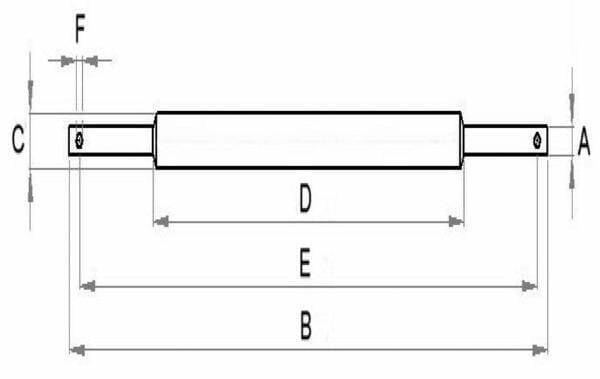 Pièces agricoles - Tracteur pièce adaptable - Barre d'attelage 28x40x970mm