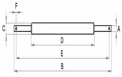 Pièces agricoles - Tracteur pièce adaptable - Barre d'attelage 28x40x970mm