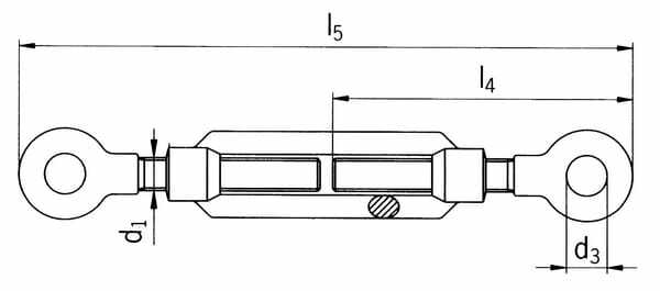 Pièces agricoles - Fasteners - Tendeur ouvert 2 oeillets 20mm