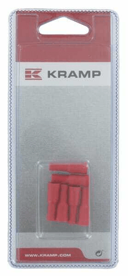 Pièces agricoles - Eclairage - Connecteur Bullet femelle, rouge 4,0mm - 0,5-1,0mm² (6)