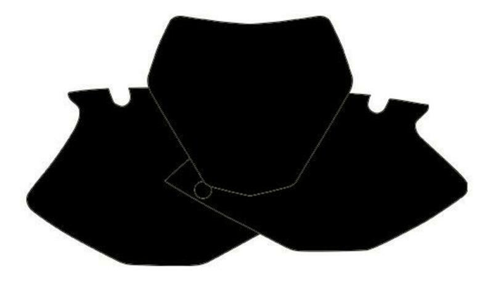 Pièces Quad & Motos - Pièces communes - Fonds de plaque BLACKBIRD noir Yamaha YZF250