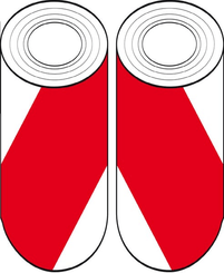 Pièces agricoles - Eclairage - Autocollant d'avertissement 282 mm x 10 m gauche/droite, classe 3, 5921M