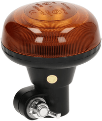 Pièces agricoles - Eclairage - Gyrophare LED, profil bas, 15W, 12-24V, ambre, pôle din, Ø 86mm x97mm