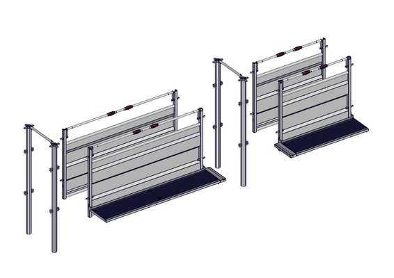 Accessoires et options matériel  - Matériel d'élevage - autre - COULOIR DE CONTENTION FIXE A SCELLER L.5M V2