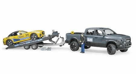 Loisirs - Jouets - Véhicule RAM 2500 et Roadster d’équipe de course Bruder