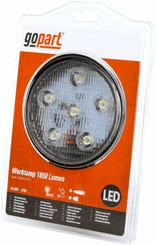 Pièces agricoles - Eclairage - Phare de travail LED, 27W, 1850lm, ronde, 10/30V, Ø 115mm, faisceau large, 6 LED, gopart