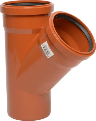 Pièces agricoles - Hydraulique - Pièce Y PVC 160/110 mm x 45°